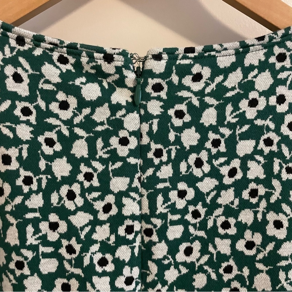 NWT Ann Taylor Floral Puff Sleeve Short Sleeve Shift Dress Green Size 16 - Picture 9 of 12